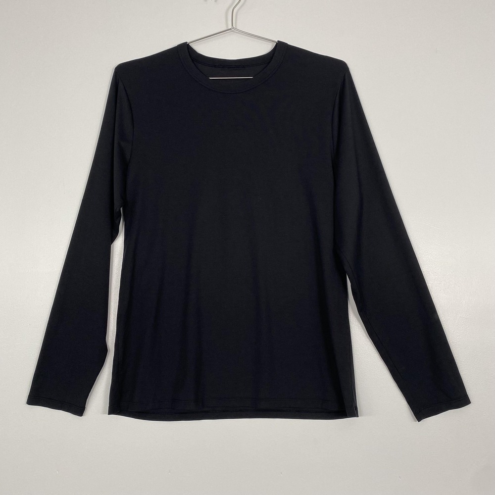 Lululemon LongSleeve Shirt Womens Medium Black Crewneck Athletic Tee Performance